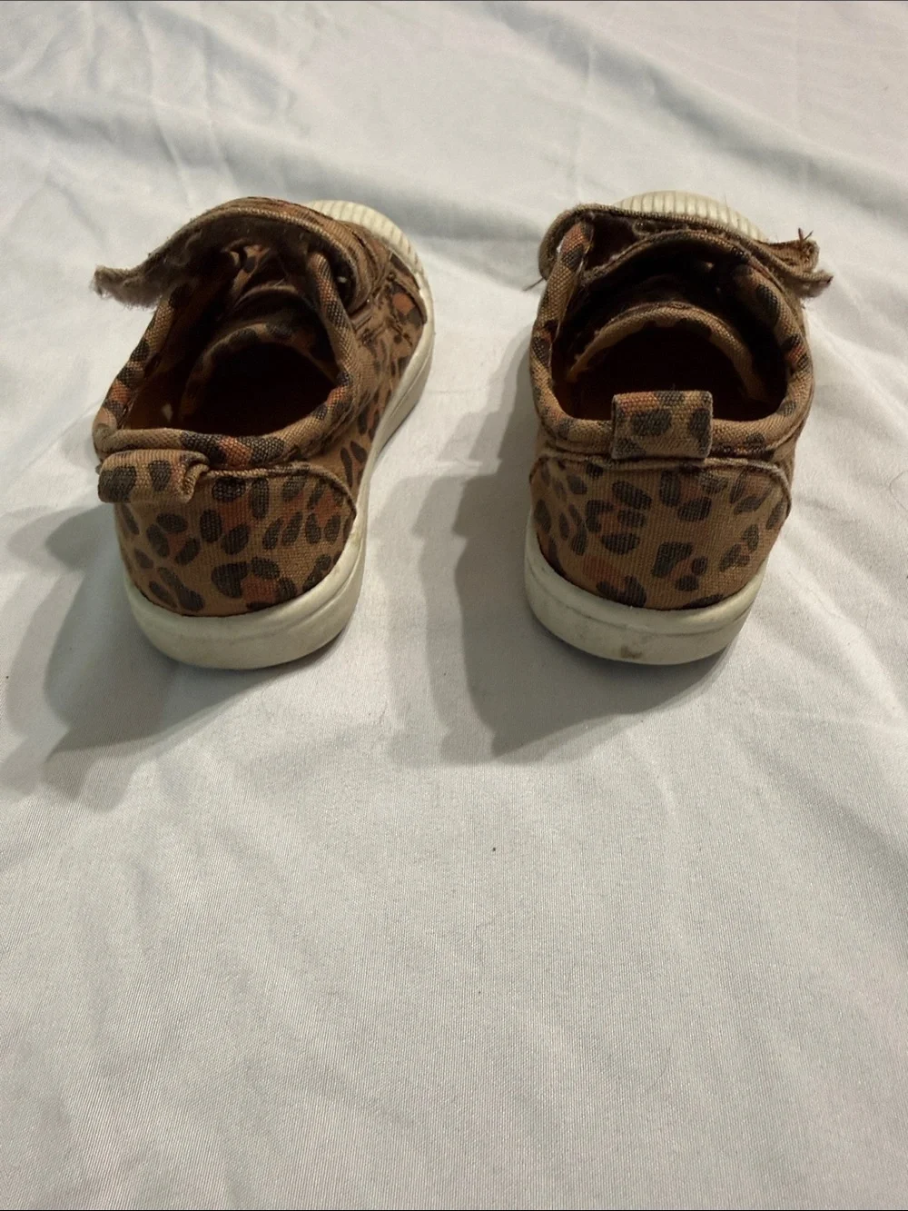 Cat & Jack Leopard Print Velcro Sneakers - Brown & Black